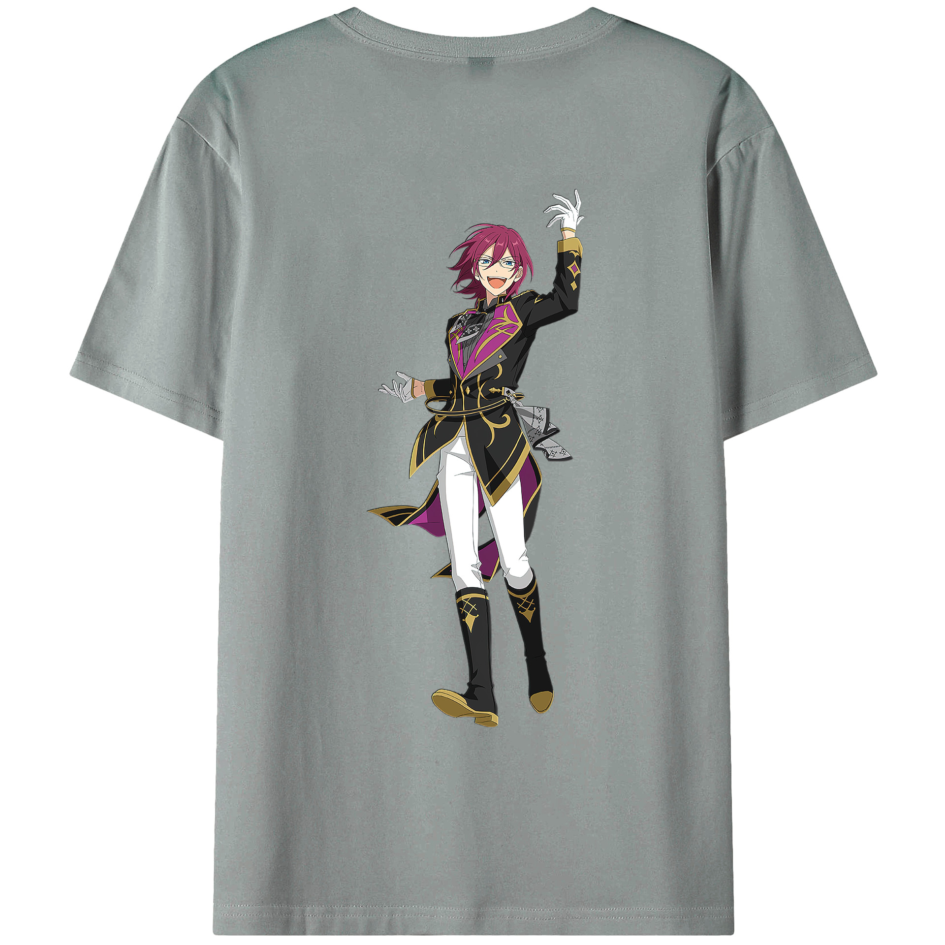（画像用） あんさんぶるスターズ! Ensemble Stars 綿100％ メンズ半袖Tシャツ（バックプリント） 通気性